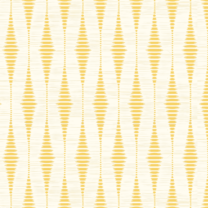 Yellow rug in rabaul ikat design - TenStickers