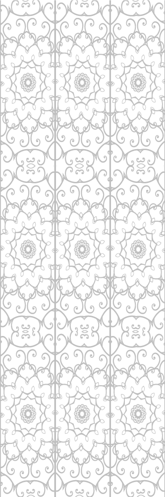 White rug with floral design - TenStickers
