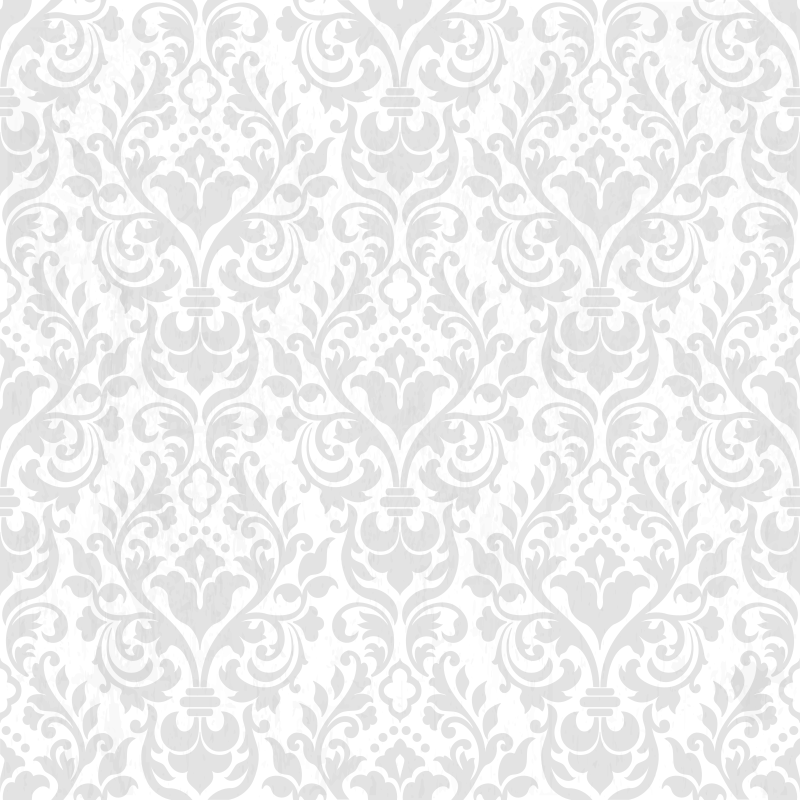 White rug with grunge damask pattern - TenStickers