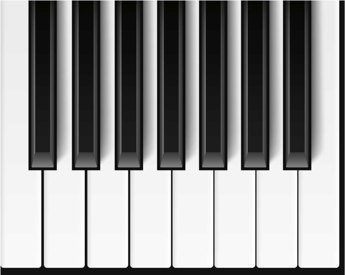 White rug with piano keys design - TenStickers