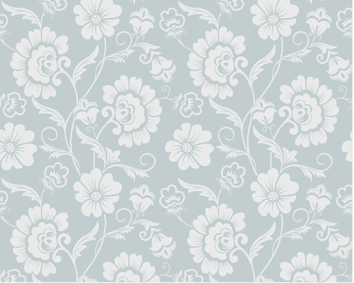White rug with granny chic floral print - TenStickers