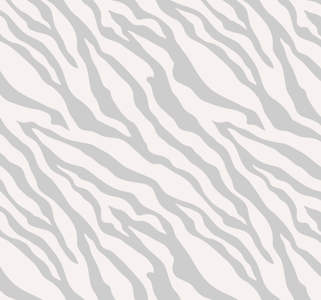 White rug with light gray zebra pattern - TenStickers