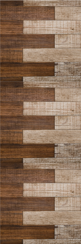 Brown rug with embedded wood design - TenStickers