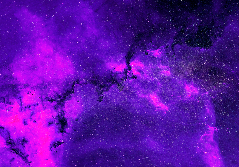 Purple rug cosmic nebula design - TenStickers
