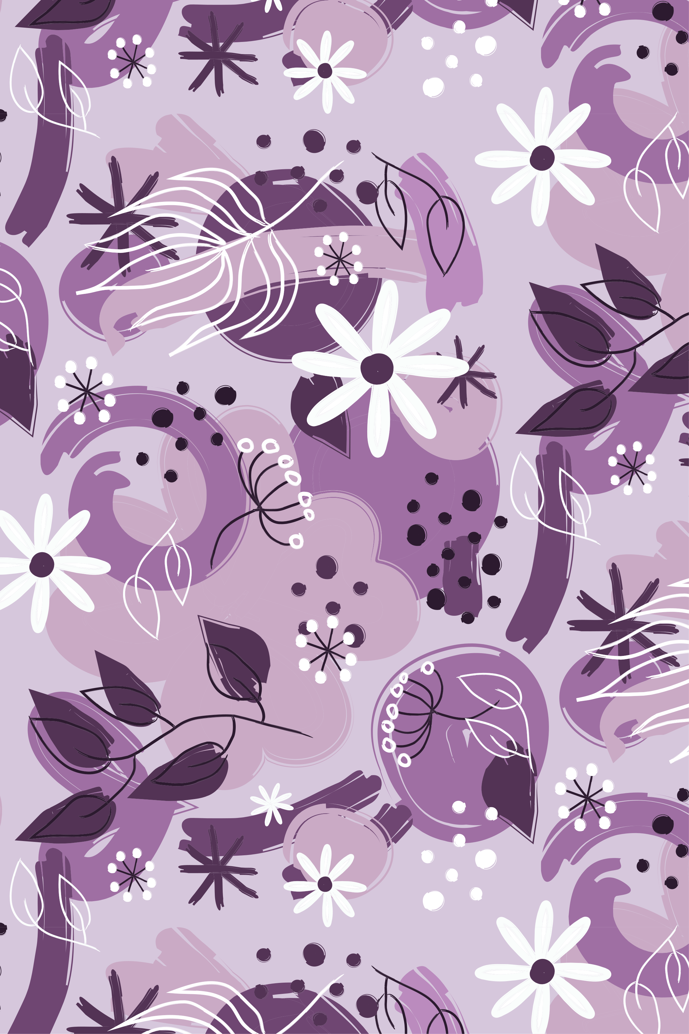 Purple rug with various purple blooms - TenStickers