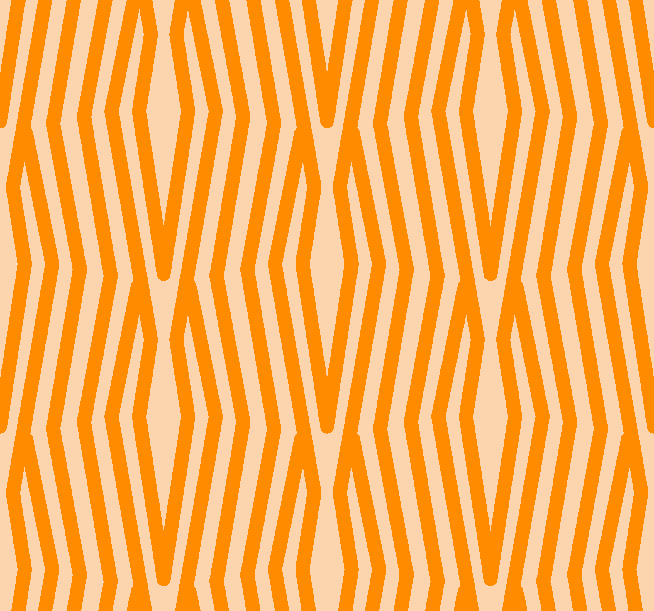 Orange rug with abstract design - TenStickers