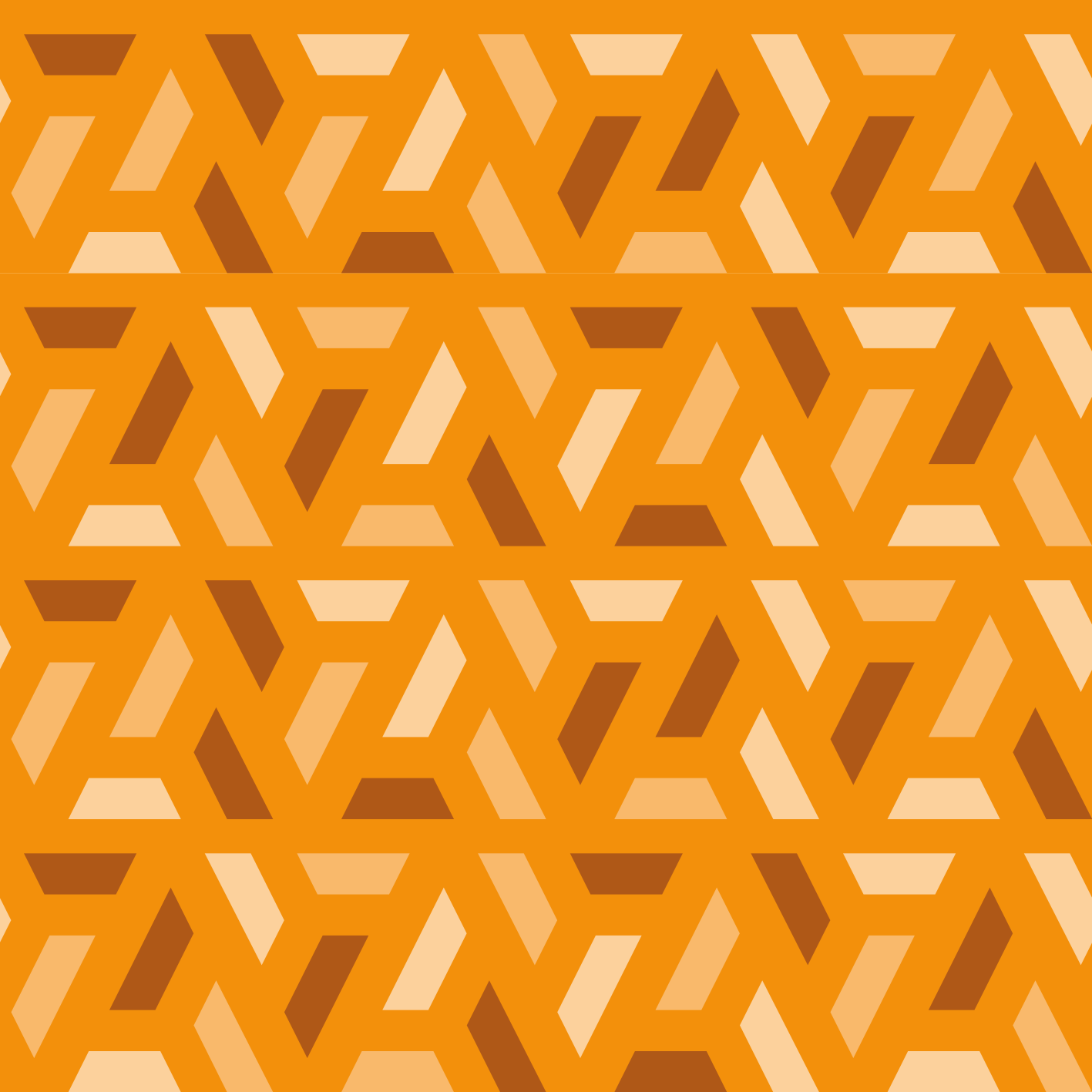 Orange rug in geometric orange hues - TenStickers