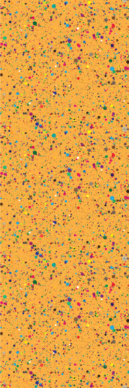 Orange rug with little color splashes - TenStickers