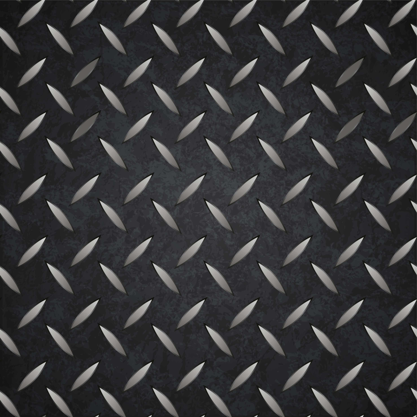Black rug with steel pattern design - TenStickers