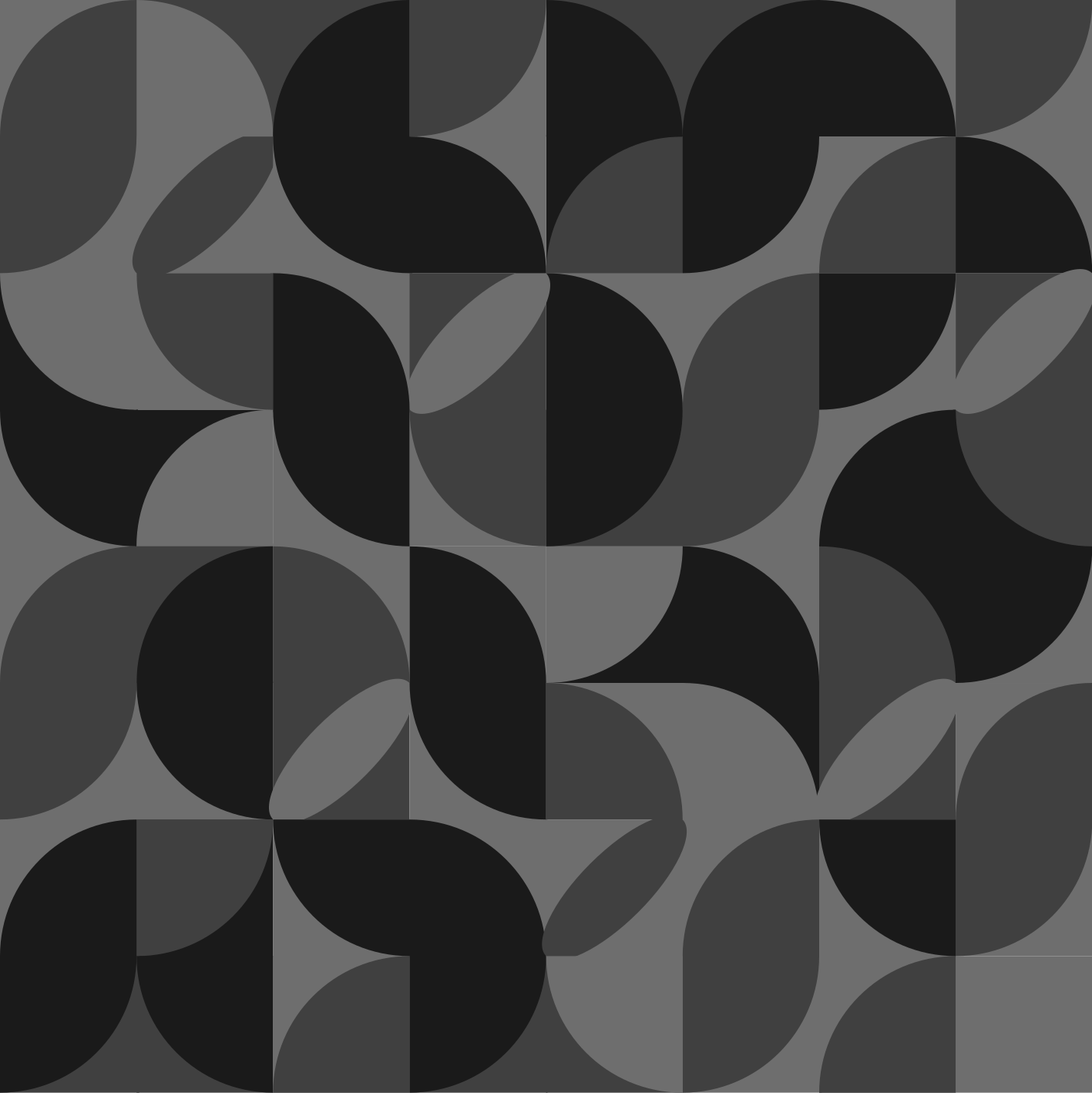 Black rug with retro black patterns - TenStickers