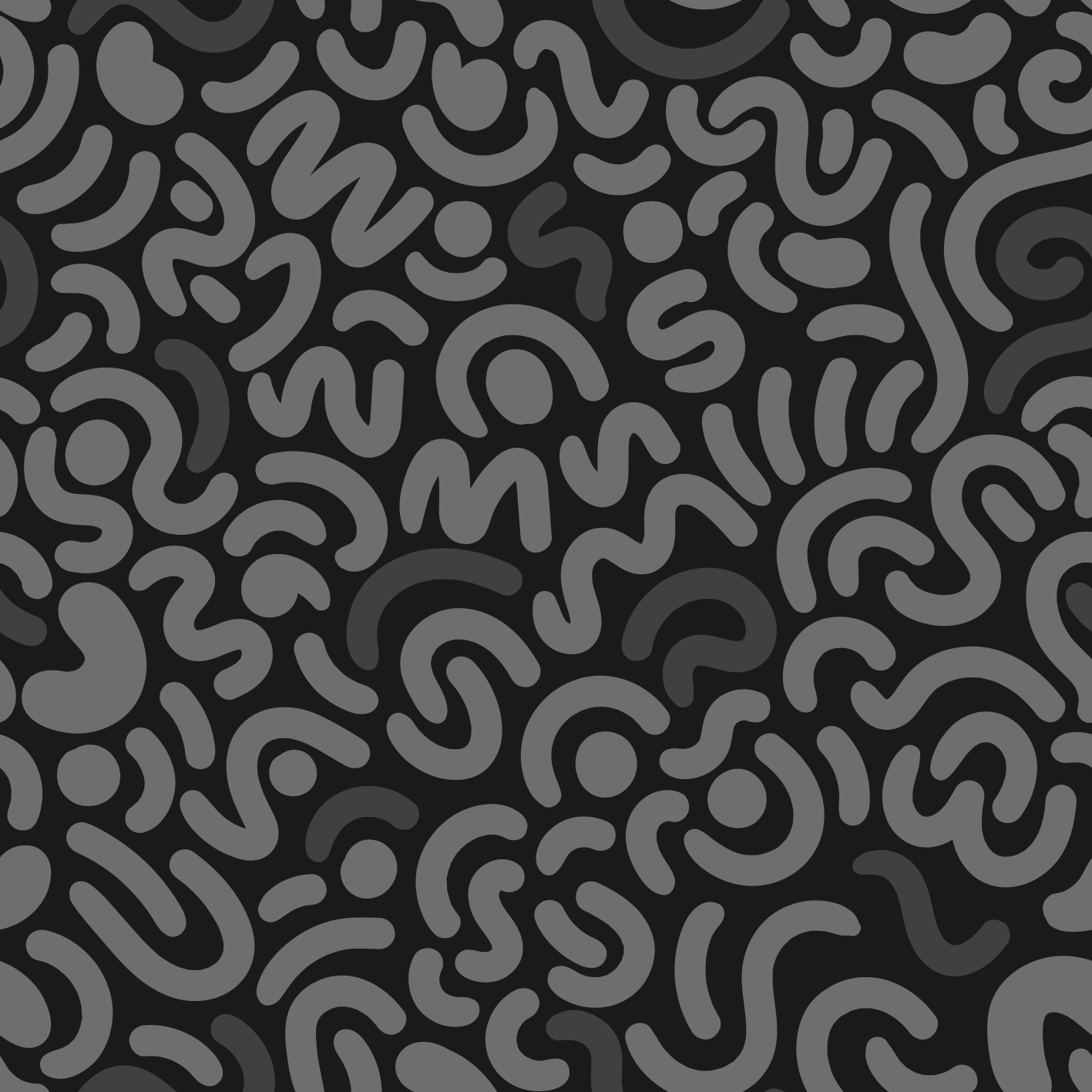 Black rug with abstract black curved lines - TenStickers