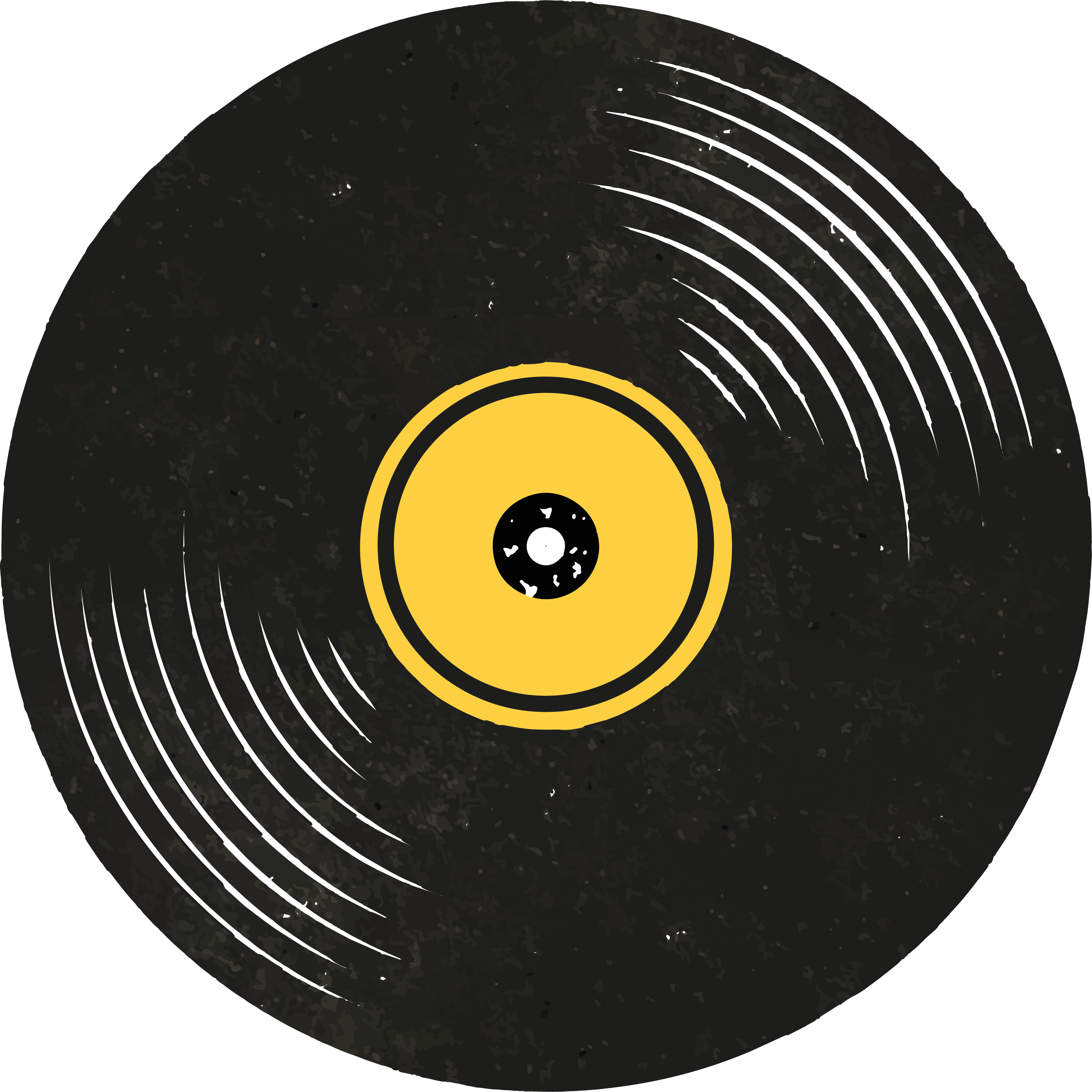 Black rug vintage vinyl records - TenStickers