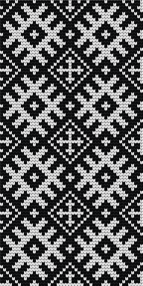 Black rug with viking chained squares pattern - TenStickers