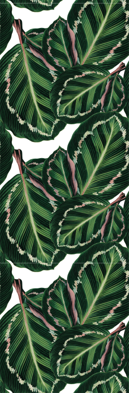 Green rug in maranta design - TenStickers