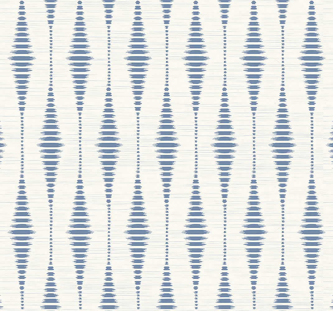 Outdoor rug in rabaul ikat blue and beige - TenStickers