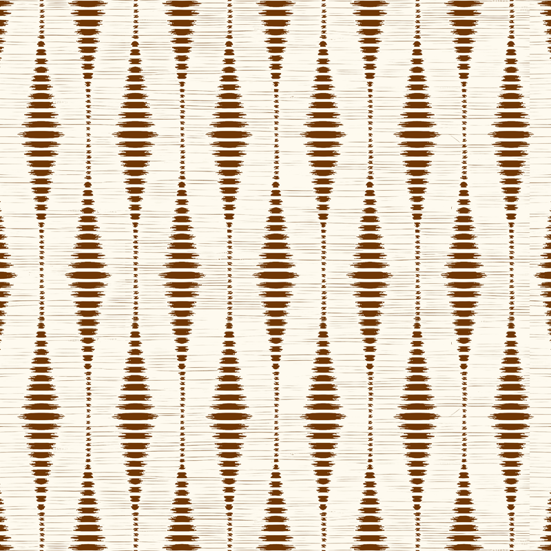 Outdoor rug in chocolate brown rabaul ikat design - TenStickers