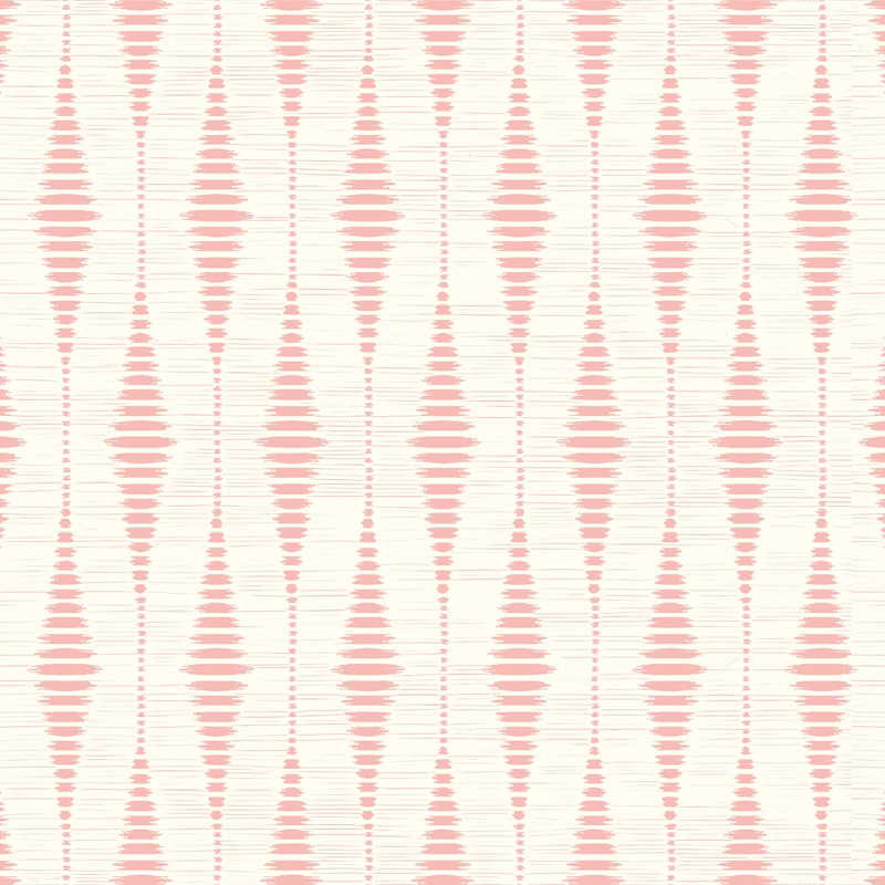 Outdoor rug in pastel pink rabaul ikat design - TenStickers