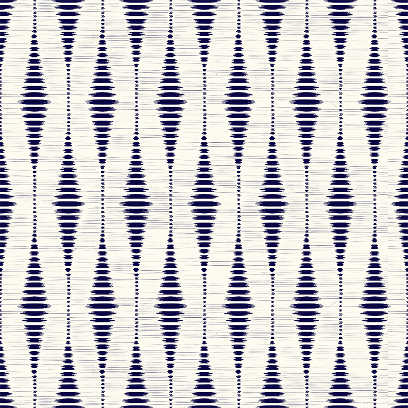 Navy blue rabaul ikat outdoor rug - TenStickers