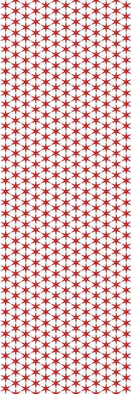 Red rug with red korean stars design - TenStickers