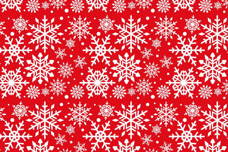 Red rug with red snowflakes design - TenStickers