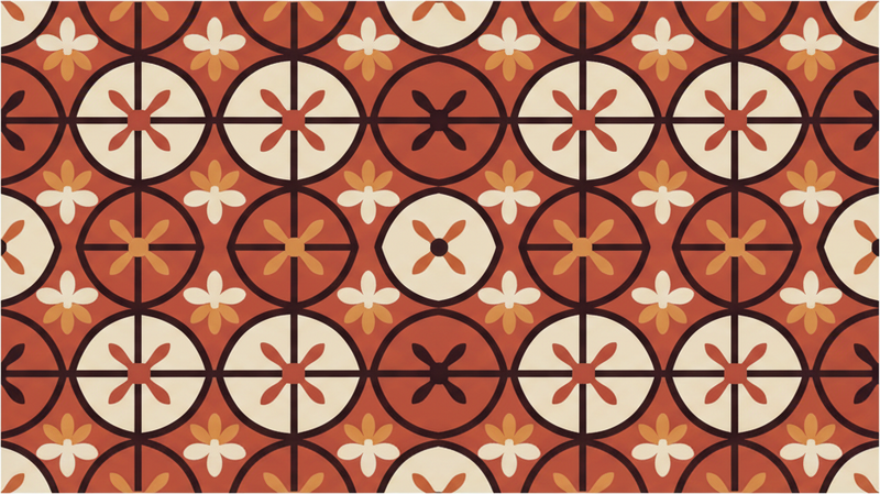 Red rug in spanish for a vibrant home décor - TenStickers