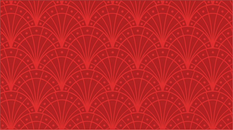 Red rug in elegant red art deco style - TenStickers