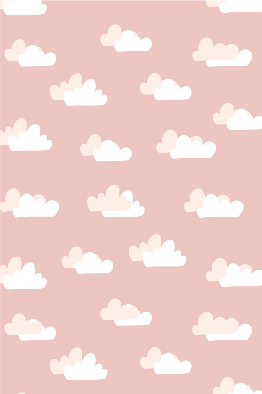 Pink rug with a soft pink backdrop - TenStickers