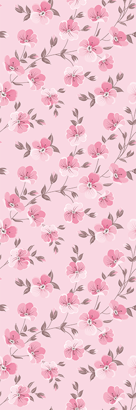 Pink rug with adorable pink flowers - TenStickers