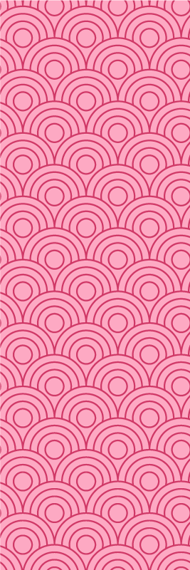 Pink rug in dark and light pink shapes - TenStickers