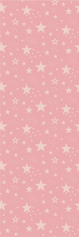 Pink rug with light pink stars on dark pink - TenStickers