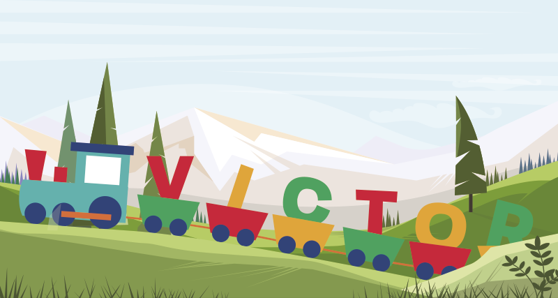 Customizable Alphabet Train Theme nursery rugs - TenStickers