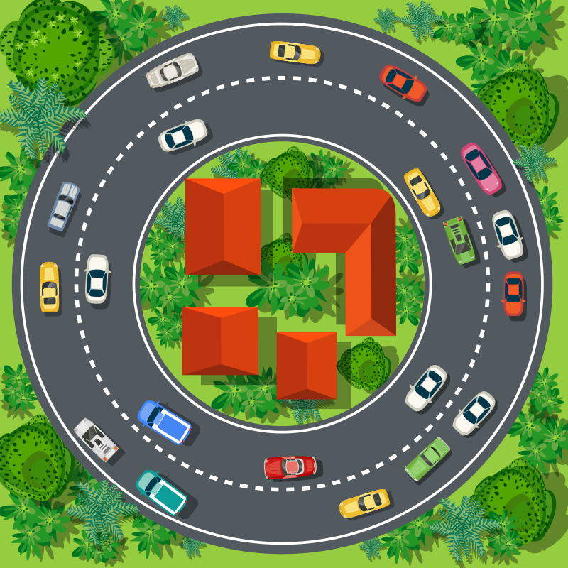 Kids rug playful circuit design for fun spaces - TenStickers