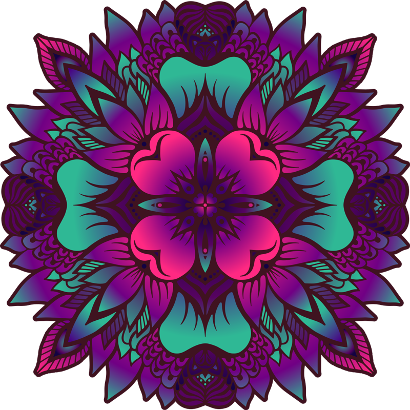 Mandala rug with intricate mandala pattern - TenStickers