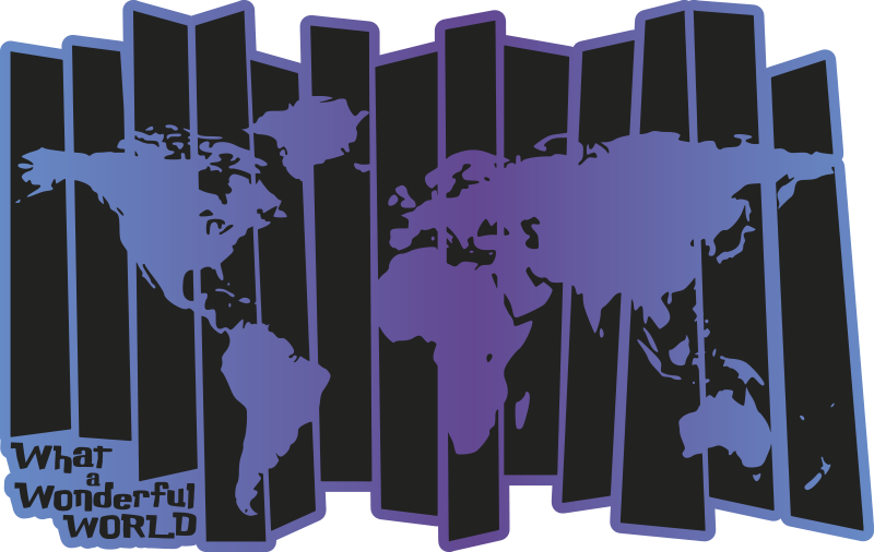 Wonderful World Vinyl map rug - TenStickers