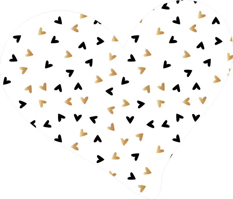 Heart Scatter Pattern geometric rug - TenStickers