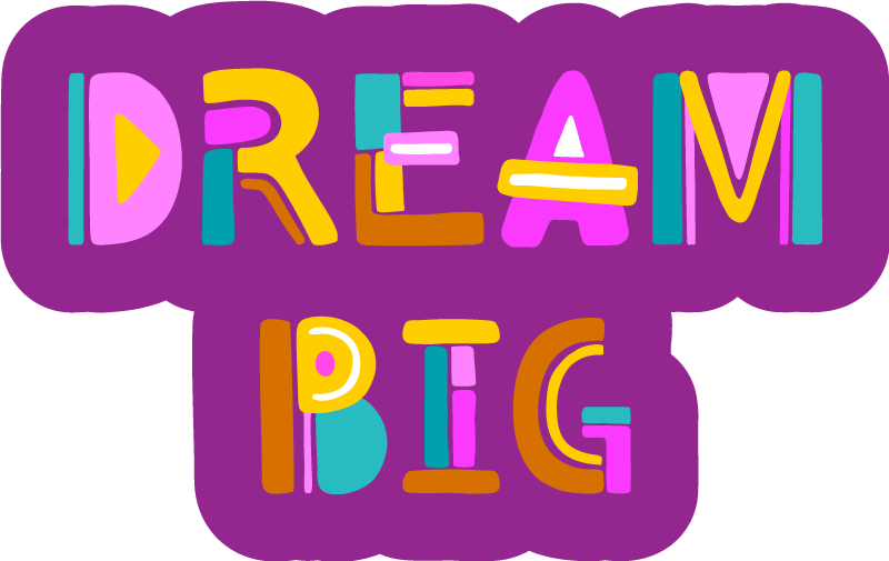 Dream Big Typography kids carpet - TenStickers