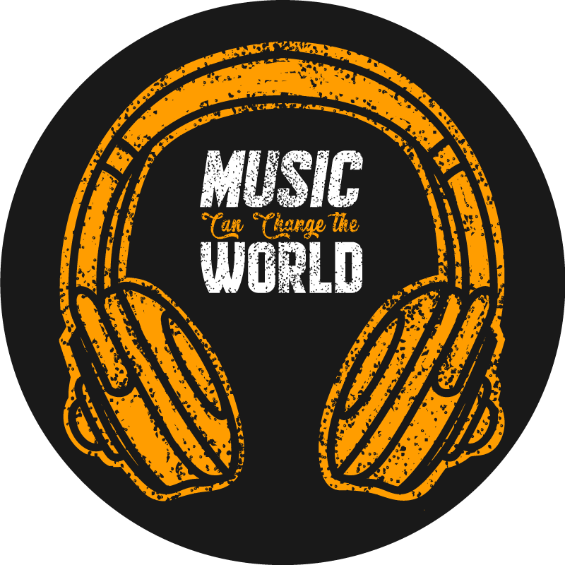 Vinyl rug music can change the world - TenStickers