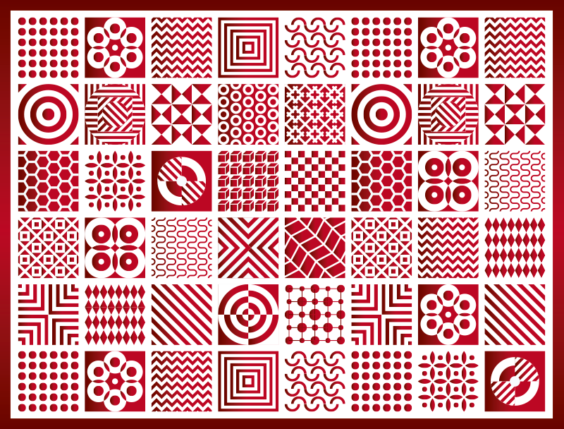 Geometric rug in geometric patchwork design - TenStickers