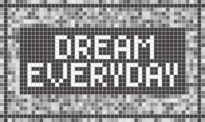 Quote rug dream every day - TenStickers