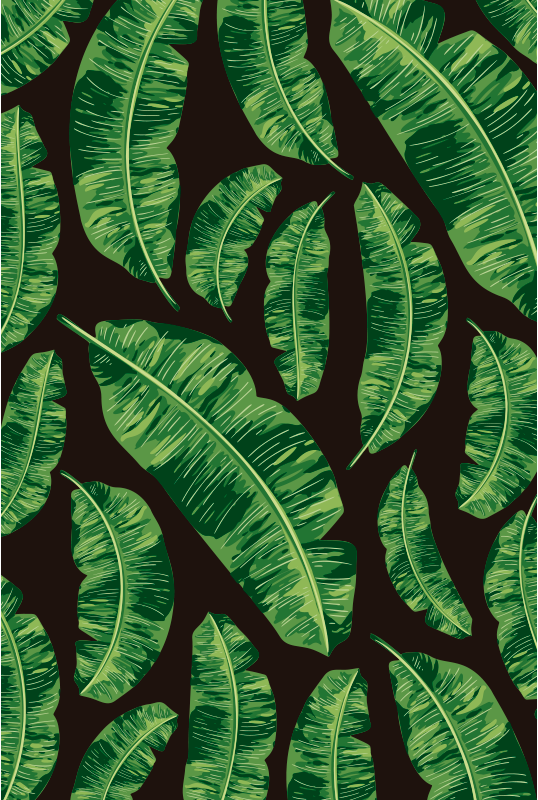 Nature rug green leaf design - TenStickers