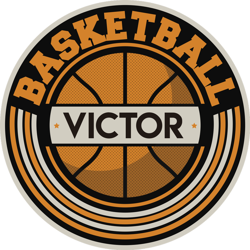 personalizable basket ball vinyl rug with name - TenStickers