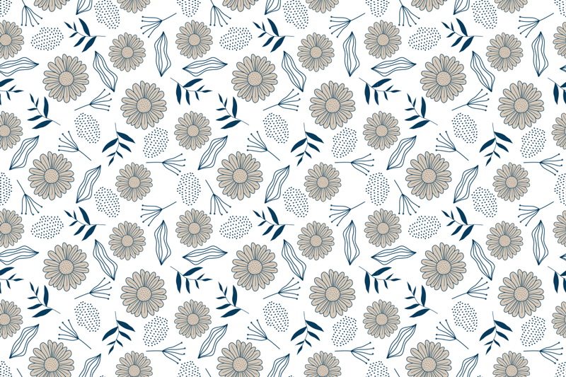 Floral rug with botanical pattern design - TenStickers