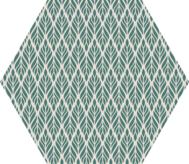 Geometric rug with leaf design - TenStickers