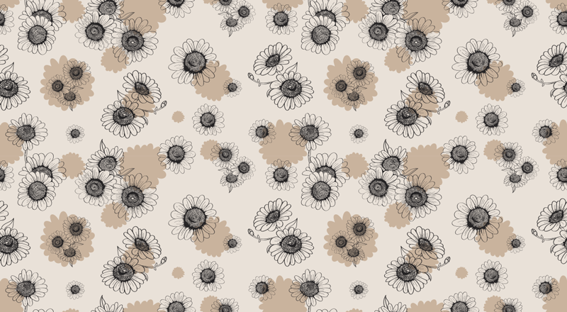 Floral rug with blooming design - TenStickers