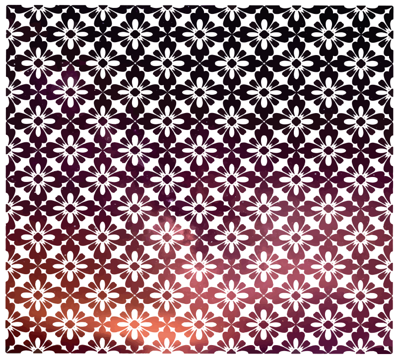 Ornamental flowers floral vinyl rug - TenStickers