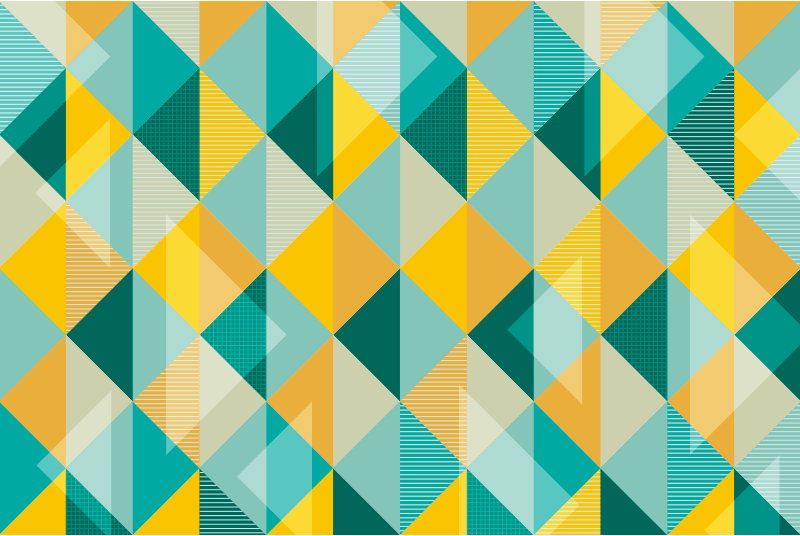 Geometric rug in a triangle pattern design - TenStickers