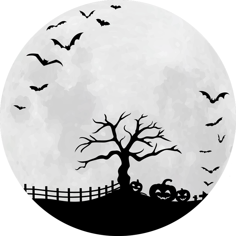 Halloween rugs spooky halloween scene - TenStickers
