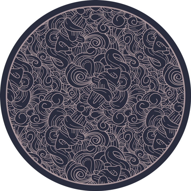 Mandala rug with swirling pattern design - TenStickers
