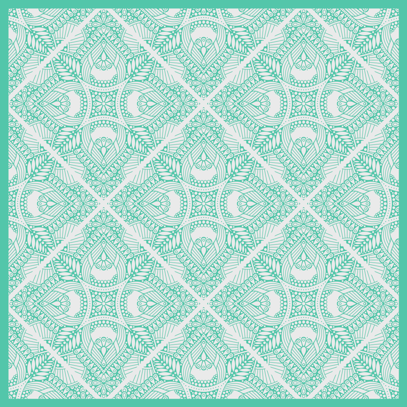 Geometric rug with geometric patterned overlay - TenStickers
