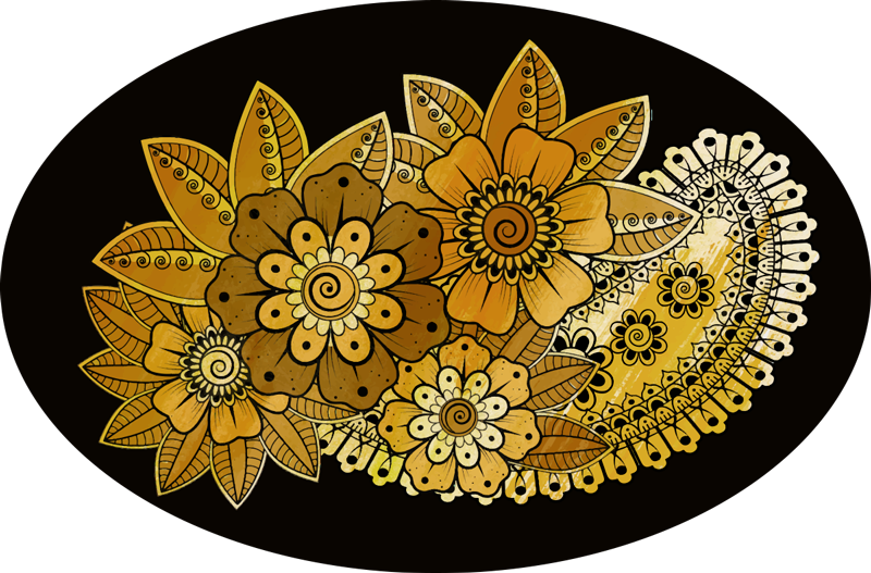 Mandala rug with intricate design - TenStickers